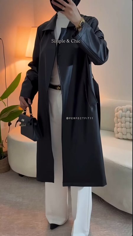 جكيت جلد طويل