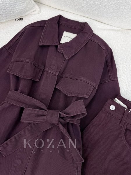 طقم جينز بوردو