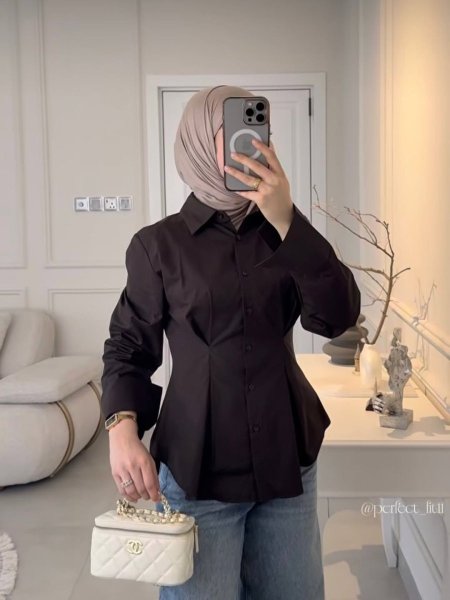 قميص مخصر بني