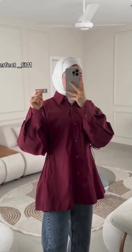 قميص مع رباط جانبي بوردو