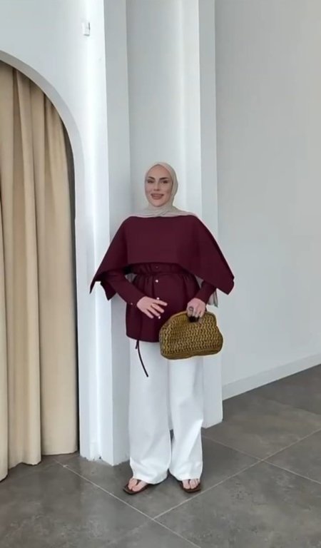 قميص بوردر راقي مع وشاح