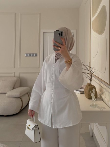 قميص مميز - ابيض