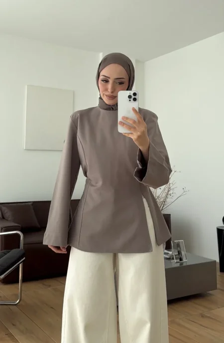 بلوز خريفي كاكي