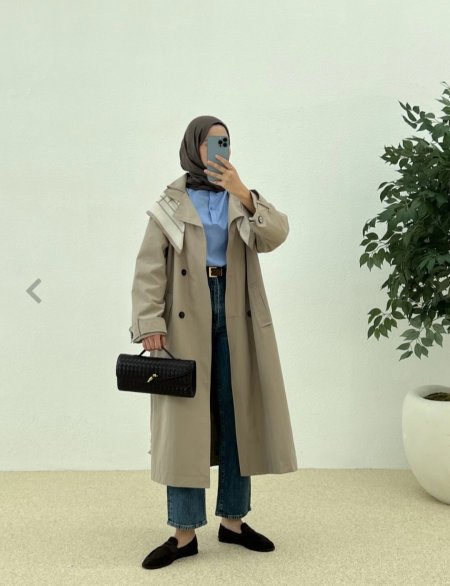 ترانش كوت بيج مع شال
