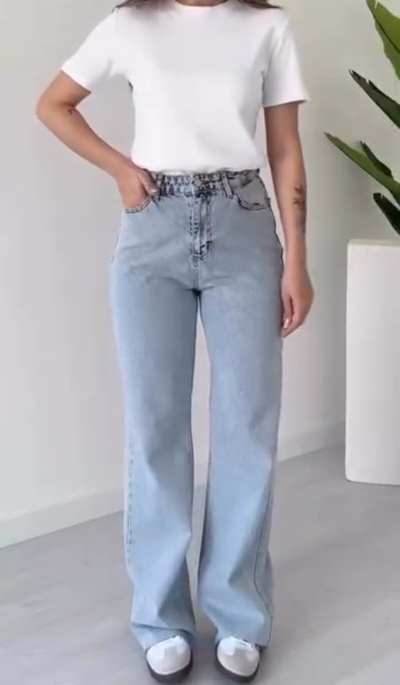 بنطلون ستريت طويل فاتح